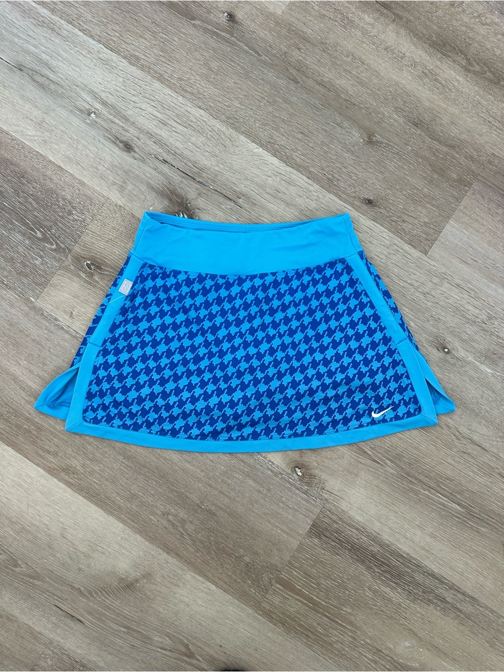 Nike Bright Blue Houndstooth Athletic Skirt
